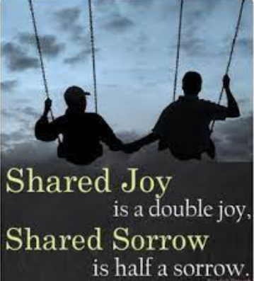 Photo of Shared Joy is a Double Joy; Shared Sorrow is Tymoff